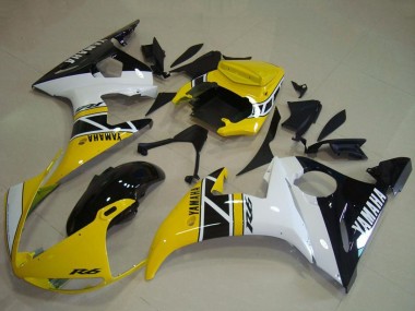 Carena Moto Yamaha YZF R6 2003-2004 - Giallo Bianco Nero Lucido Anniversary