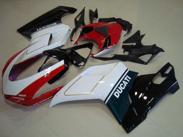 Carena Moto Ducati 1098 2007-2014 - Bianco Rosso Nero Lucido