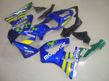 Carena Moto Honda CBR900RR 929 2000-2001 - Blu Giallo Verde MoviStar Castrol