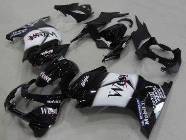 Carena Moto Kawasaki ZX250R 2008-2012 - Nero Lucido Bianco West
