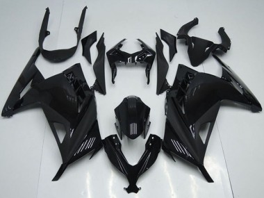 Carena Moto Kawasaki ZX300R 2013-2018 - Nero Lucido