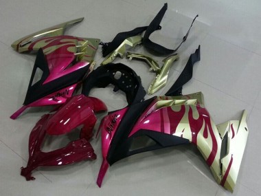 Carena Moto Kawasaki ZX300R 2013-2018 - Oro Rosa Rosso Nero