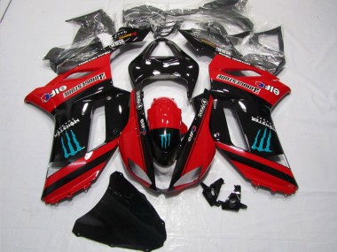 Carena Moto Kawasaki ZX6R 2007-2008 - Rosso Nero Mostro