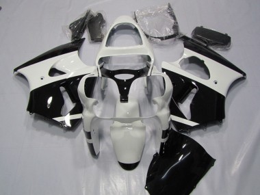 Carena Moto Kawasaki ZX6R 2000-2002 - Bianco Nero Lucido