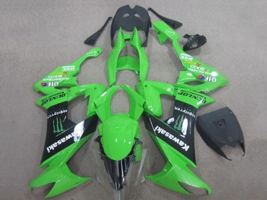 Carena Moto Kawasaki ZX10R 2008-2010 - Verde Nero Mostro Energy Elf Dunlop