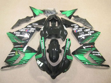 Carena Moto Kawasaki ZX10R 2004-2005 - Nero Verde C-Shock Mostro