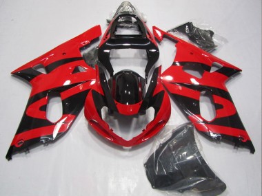 Carena Moto Suzuki GSXR 600 2001-2003 - Rosso Nero Lucido
