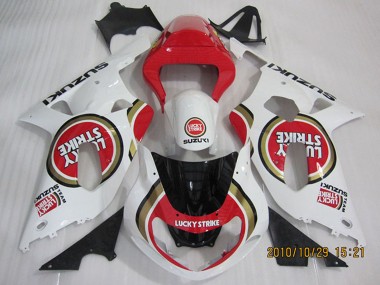 Carena Moto Suzuki GSXR 600 2001-2003 - Bianco Rosso Lucky Strike