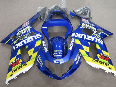 Carene Moto Suzuki GSXR 600 2001-2003 - Blu Giallo Telefonica MoviStar
