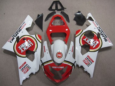 Carena Moto Suzuki GSXR 600 2004-2005 - Bianco Rosso Lucky Strike Motul