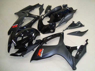 Carena Moto Suzuki GSXR 750 2006-2007 - Nero Lucido Nero Opaco Rosso