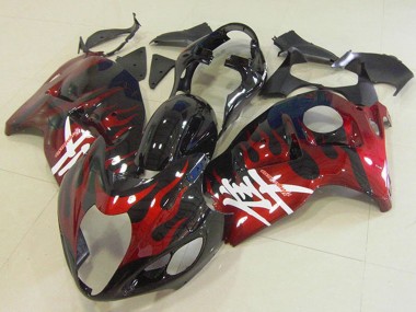 Carena Moto Suzuki GSXR 1300 Hayabusa 1996-2007 - Nero Lucido Rosso Fiamma