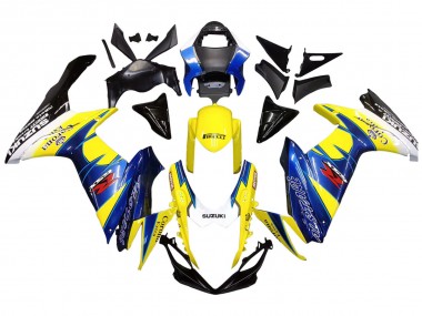Carena Moto Suzuki GSXR 600/750 2011-2024 - Giallo Blu Bianco Nero Corona Extra Alstare