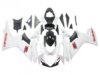 Carena Moto Suzuki GSXR 600/750 2011-2024 - Bianco Nero Lucido Rosso Decal