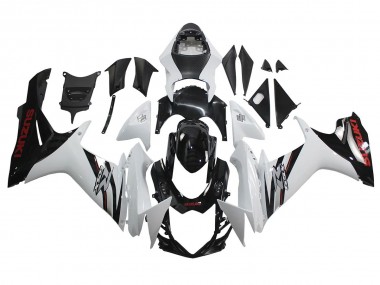 Carena Moto Suzuki GSXR 600/750 2011-2024 - Bianco Nero Lucido