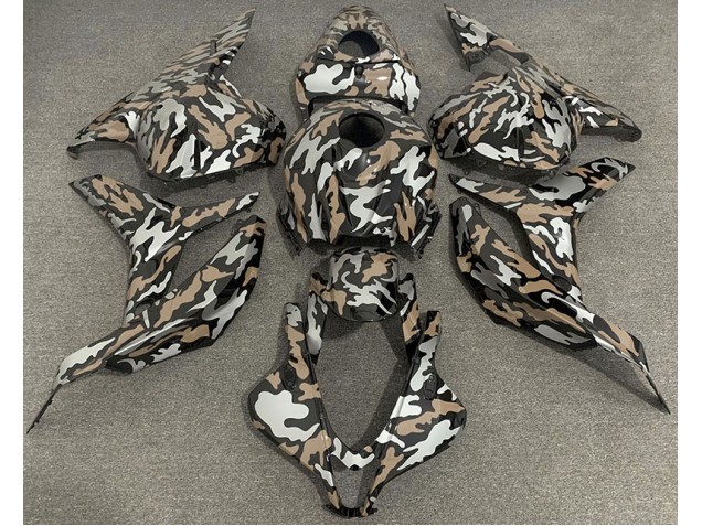 Marrone Chiaro & Argento Camo 09-12 CBR600RR Carena