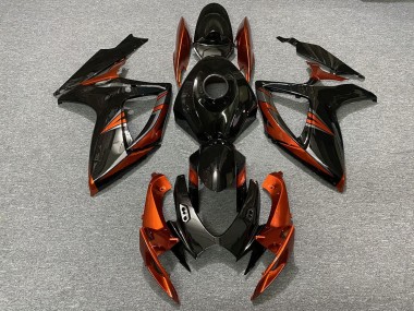 Nero & Arancione Bruciato 06-07 GSXR 600-750 Carena