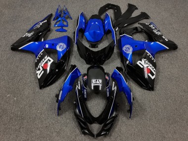 Nero & Blu Con Loghi Personalizzati 09-16 GSXR 1000 Carena