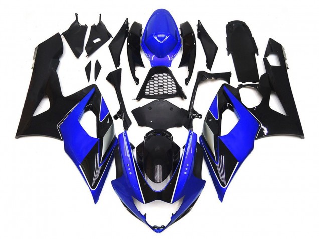 Nero & Blu Lucido Con Argento 05-06 GSXR 1000 Carena