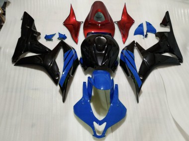 Nero Lucido & Accenti Blu & Rossi 07-08 CBR600RR Carena