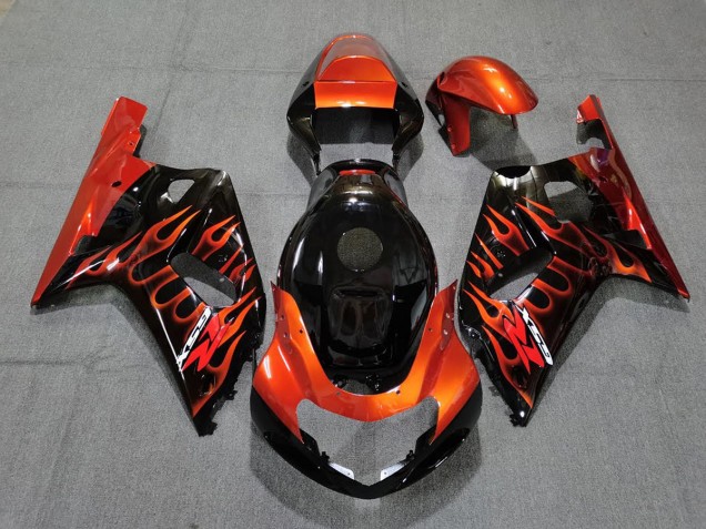 Nero Lucido & Arancione 01-03 GSXR 600-750 Carena