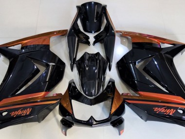 Nero Lucido & Arancione 08-12 Ninja 250 Carena