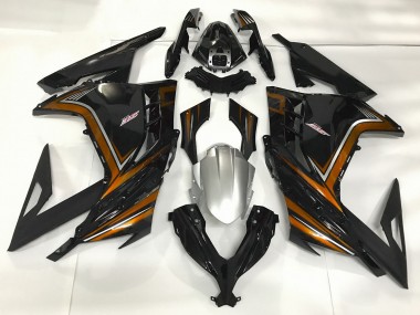 Nero Lucido & Arancione 13-18 Ninja 300 Carena