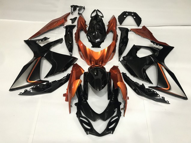Nero Lucido & Arancione Lucido 09-16 GSXR 1000 Carena