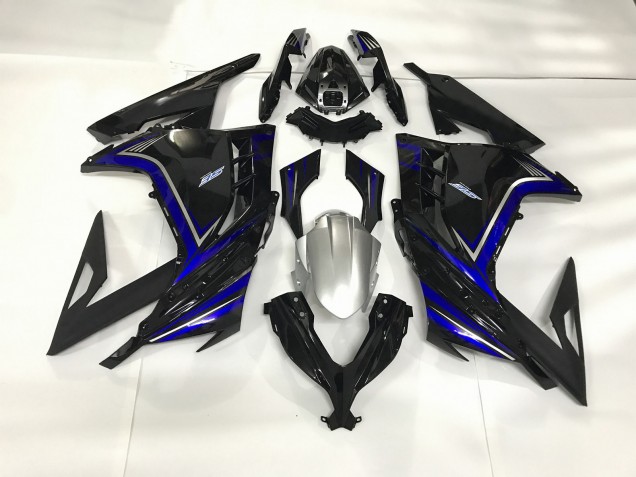 Nero Lucido & Blu 13-18 Ninja 300 Carena Nero Lucido & Blu 13-18 Ninja 300 Carena