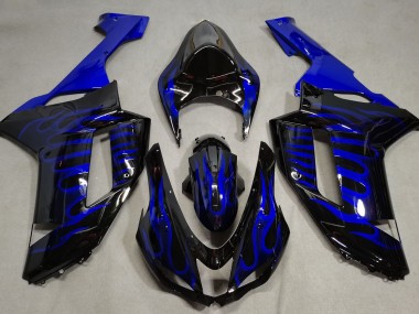 Nero Lucido & Blu Fiamma 07-08 ZX6R Carena