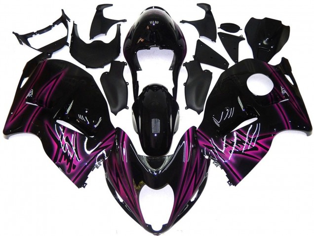 Nero Lucido Personalizzato Con Rosa 97-07 GSXR 1300 Carena