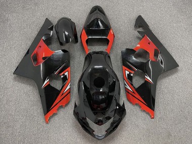 Nero Lucido & Rosso 04-05 GSXR 600-750 Carena