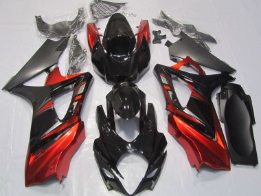 Nero Lucido & Rosso 07-08 GSXR 1000 Carena