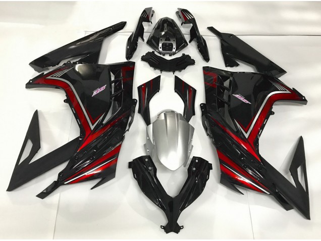 Nero Lucido & Rosso 13-18 Ninja 300 Carena Nero Lucido & Rosso 13-18 Ninja 300 Carena