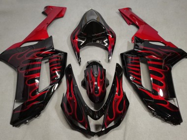 Nero Lucido & Rosso Fiamma 07-08 ZX6R Carena