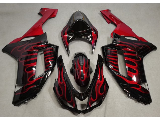 Nero Lucido & Rosso Fiamma 07-08 ZX6R Carena Nero Lucido & Rosso Fiamma 07-08 ZX6R Carena