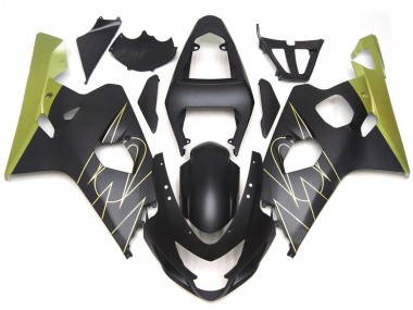 Nero Opaco & Oro Corona Personalizzato 04-05 GSXR 600-750 Carena