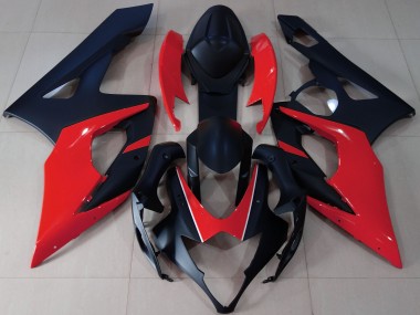 Nero Opaco & Rosso 05-06 GSXR 1000 Carena