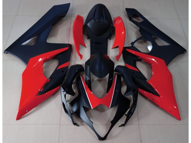 Nero Opaco & Rosso 05-06 GSXR 1000 Carena