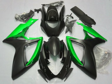 Nero Opaco & Verde 06-07 GSXR 600-750 Carena