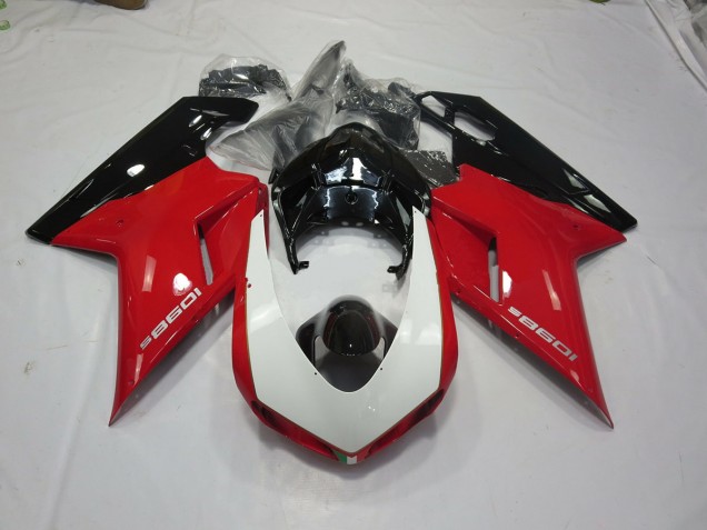Nero Rosso & Bianco 07-14 Ducati 848 1098 1198 Carena Nero Rosso & Bianco 07-14 Ducati 848 1098 1198 Carena