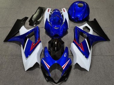 OEM Stile Blu Lucido & Bianco 07-08 GSXR 1000 Carena