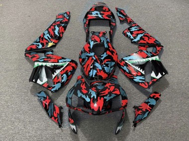 Rosso & Blu Camo 03-04 CBR600RR Carena
