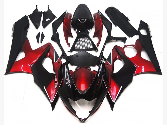 Rosso Bordeaux & Nero Lucido 05-06 GSXR 1000 Carena