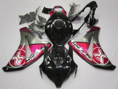 Rosso Caramella Su Nero Personalizzato 08-11 CBR1000RR Carena