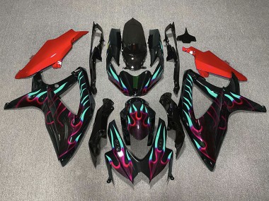 Rosso & Ciano Fiamma 08-10 GSXR 600-750 Carena