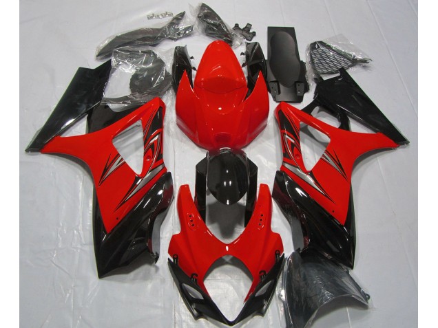 Rosso Lava & Nero 07-08 GSXR 1000 Carena