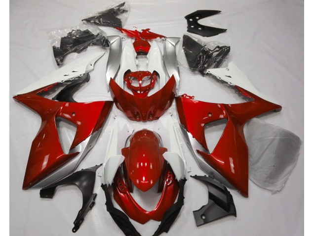 Rosso Lucido & Bianco 09-16 GSXR 1000 Carena Rosso Lucido & Bianco 09-16 GSXR 1000 Carena