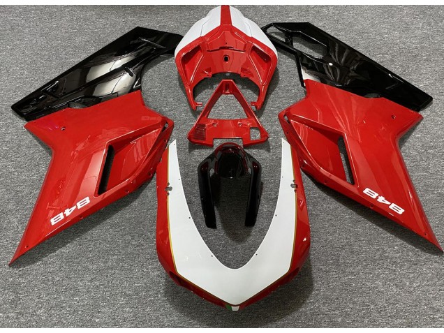 Rosso Lucido & Bianco (Adesivo 848) 07-14 Ducati 848 1098 1198 Carena