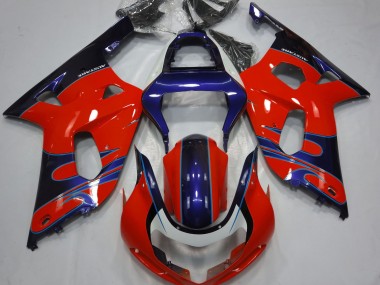 Rosso Lucido & Blu 01-03 GSXR 600-750 Carena